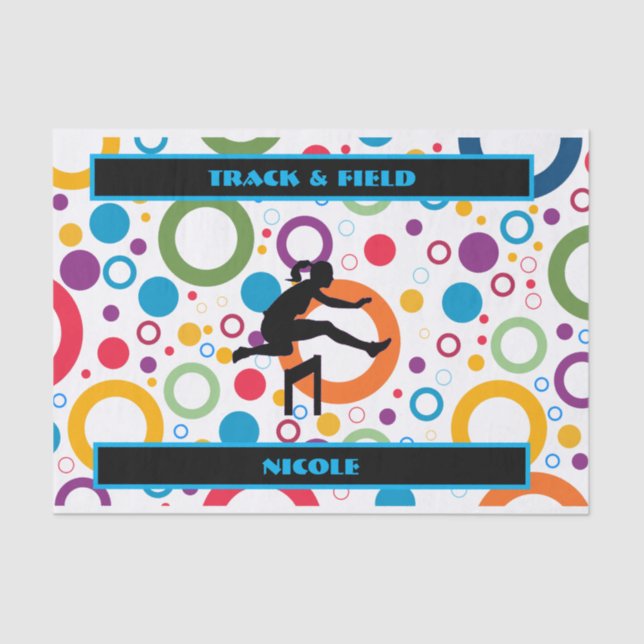 Track and Field Abstract Tissue Paper (Front)