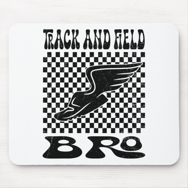 Track And Field Bro Mothers Day  Mouse Mat (Front)