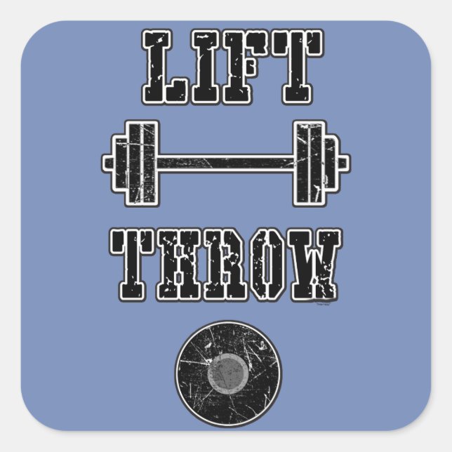 Track and Field Discus Throw Stickers Gift (Front)