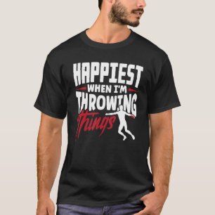Track And Field Discus Throwing Happiest When Im T T-Shirt