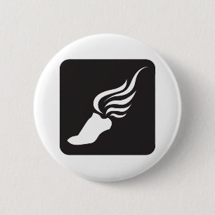 Track and Field Icon 6 Cm Round Badge