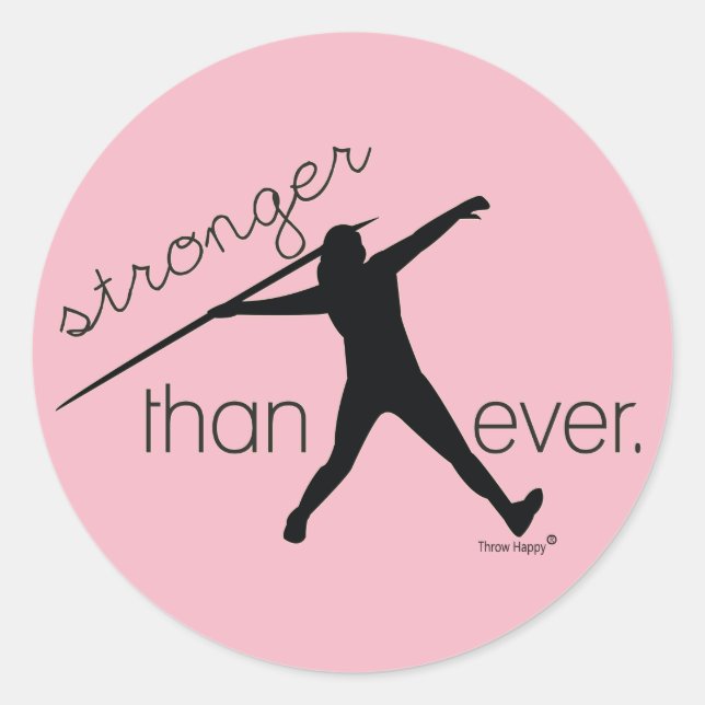 Track and Field Javelin Throw Stickers Gift (Front)