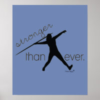 Track and Field Javelin Thrower Poster Gift