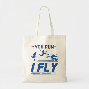 Track and Field Long Jump You Run I Fly Tote Bag