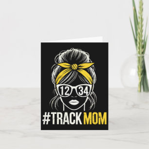Track And Field Mum Athlete Runner Mothers Day 1  Card