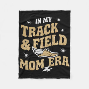 Track And Field Mum Athlete Runner Mothers Day Fleece Blanket