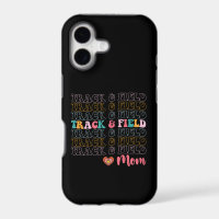 Track And Field Mum Groovy Running Mother’s Day