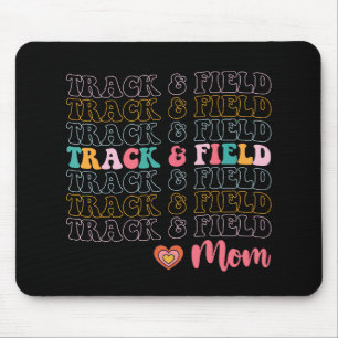 Track And Field Mum Groovy Running Mother’s Day Mouse Mat
