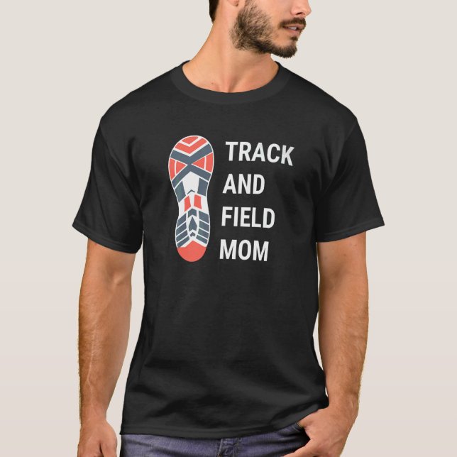 Track And Field Mum Mother's Day Running Mama T-Shirt (Front)