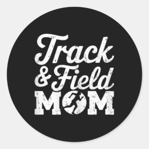 Track And Field Mum Shirt Runner Women Track Mum M Classic Round Sticker