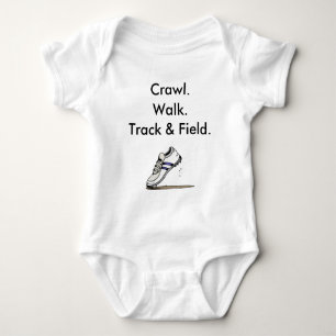 Track and Field Newborn Gift, Runner Athlete Baby Bodysuit