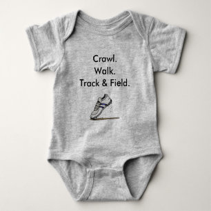 Track and Field Newborn Gift, Runner Athlete Baby Bodysuit