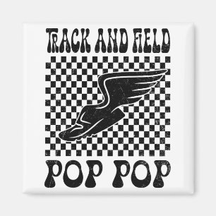 Track And Field Pop Pop Mothers Day  Magnet