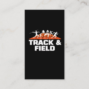 Track and Field Running Sprint Long Jump Athlete Business Card