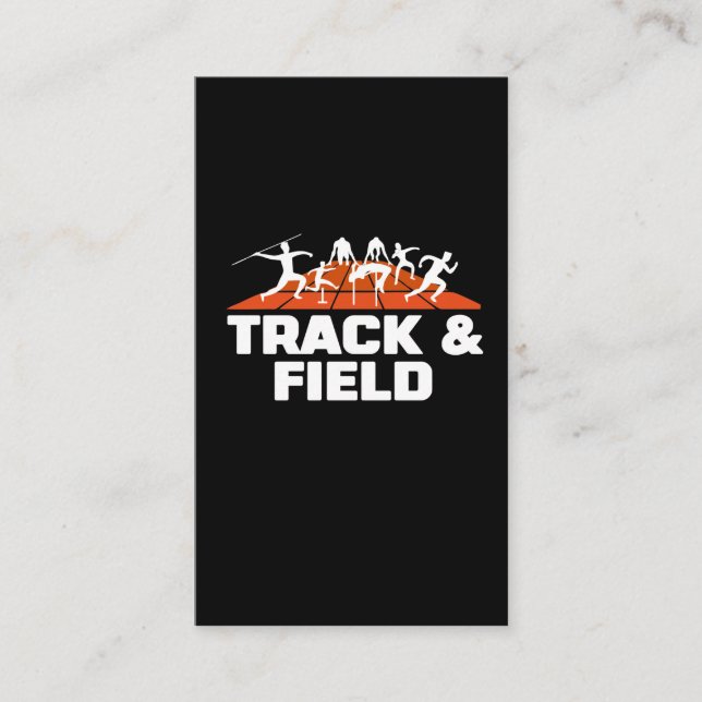 Track and Field Running Sprint Long Jump Athlete Business Card (Front)