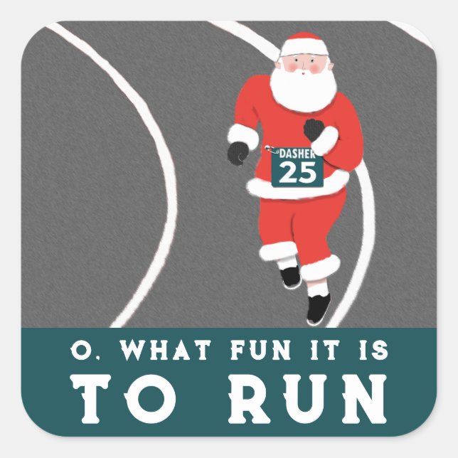 Track and Field Running Square Sticker (Front)