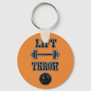 Track and Field Shot Put Thrower Keychain Gift