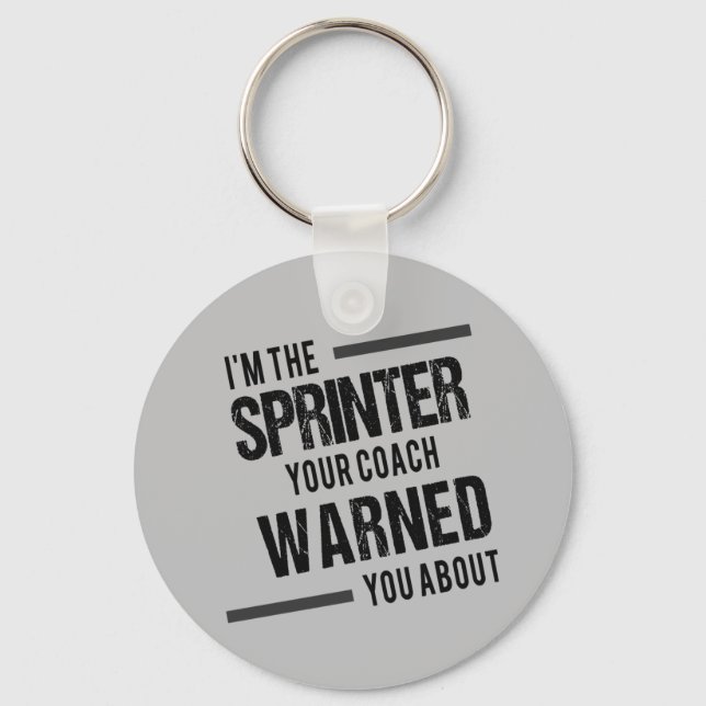 Track and Field Sprinter Keychain Gift (Front)