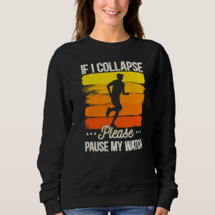 Track And Field Sprinter Track Runner Marathon Rac Sweatshirt