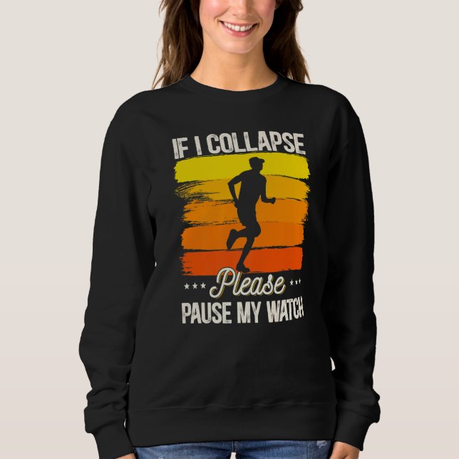 Track And Field Sprinter Track Runner Marathon Rac Sweatshirt (Front)