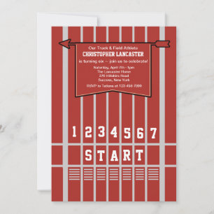 Track and Field Start Line Invitation