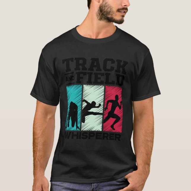 Track And Field Whisperer Track Runner Sprinter Hu T-Shirt (Front)