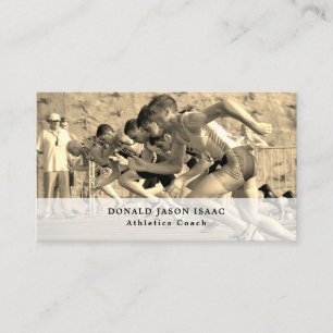 Track, Athletics Sportsperson, Sports Coach Business Card