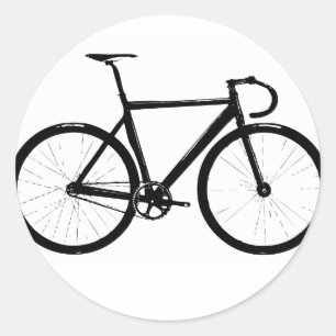 Track Bicycle Classic Round Sticker