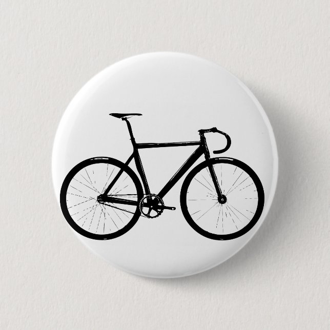 Track Bike 6 Cm Round Badge (Front)