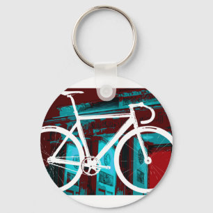 Track Bike Berlin - red blue Key Ring
