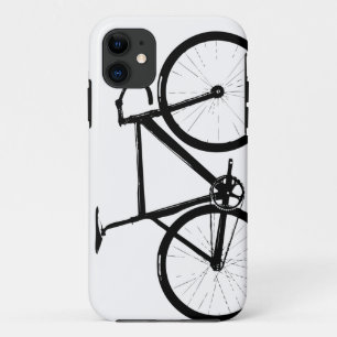 Track Bike - black on white iPhone 11 Case