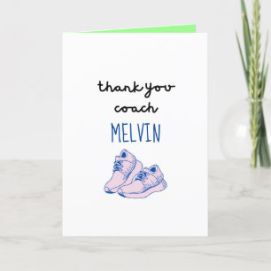 Track Coach Appreciation Card, Thank You Card