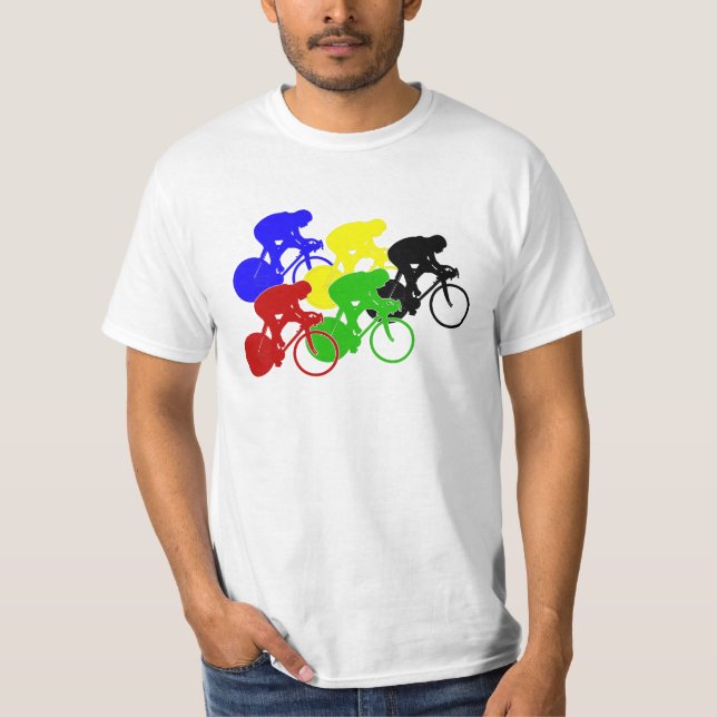Track Cycling Bicycle Race Bike Riders   T-Shirt (Front)