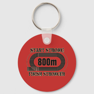 Track Field 800 Metre Middle Distance Runner Gift Key Ring