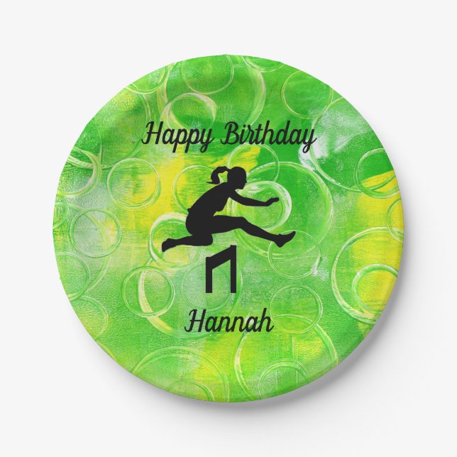 Track & Field Birthday Party Paper Plates (Front)