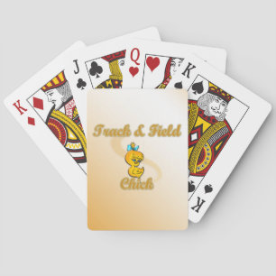 Track & Field Chick Playing Cards