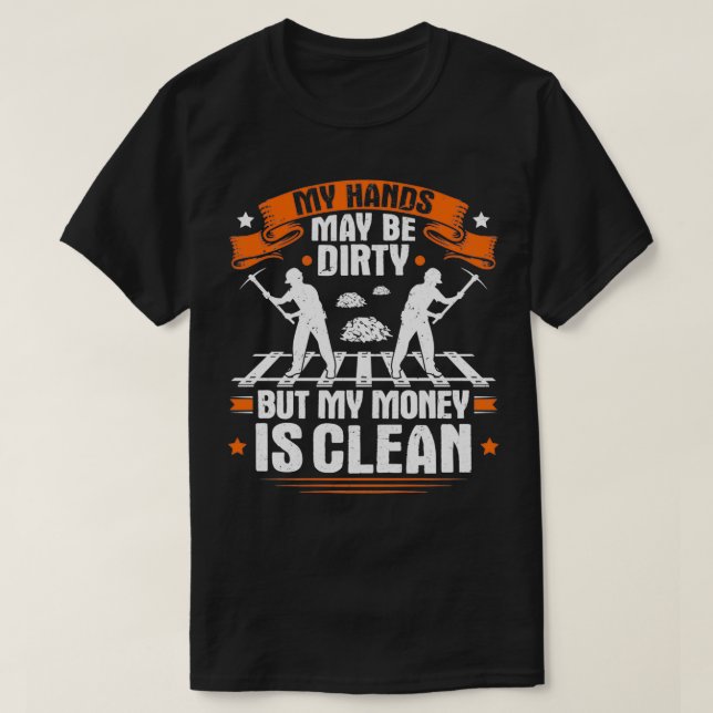 Track Laborer Track Layer Railroad Construction 14 T-Shirt (Design Front)