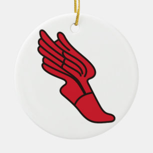 Track Logo Ceramic Tree Decoration