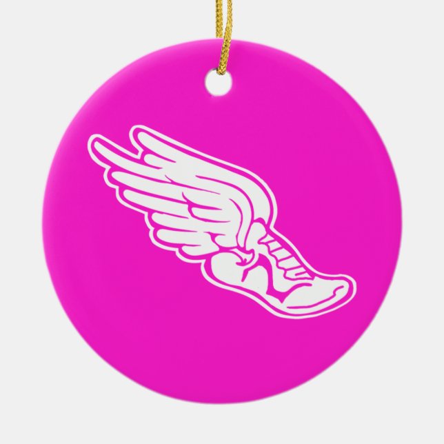 Track Logo Ornament Pink (Front)