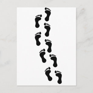 Track of Footprints Postcard