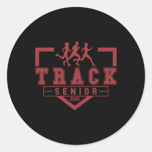 Track Senior Night Track Senior 2025 Graduation 36 Classic Round Sticker