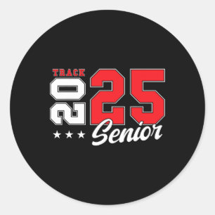 Track Senior Night Track Senior 2025 Graduation &# Classic Round Sticker