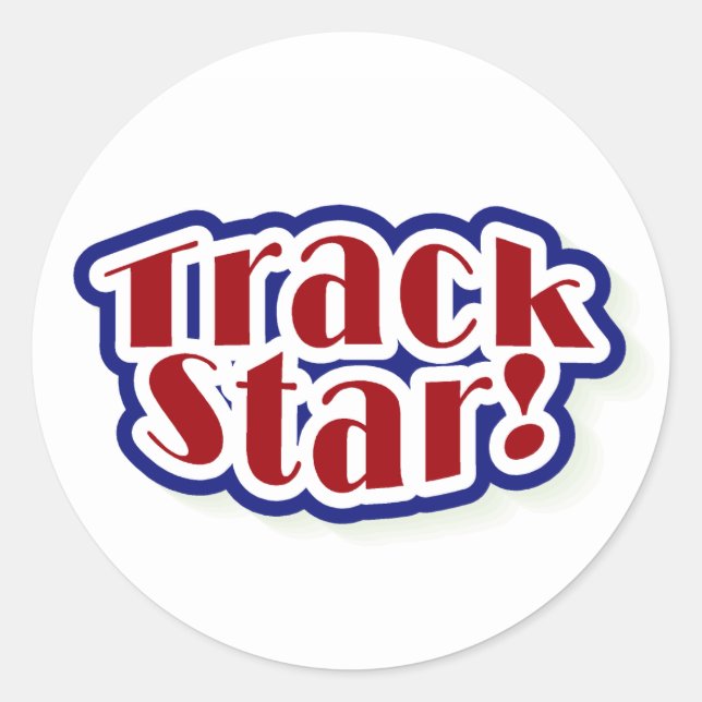Track Star Classic Round Sticker (Front)