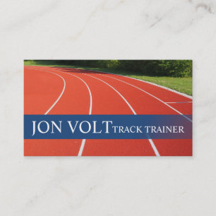Track Trainer Runner Athletics Race Business Card