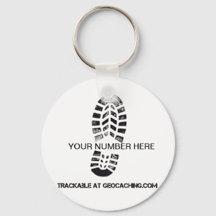 Trackable Boot Print Key Ring