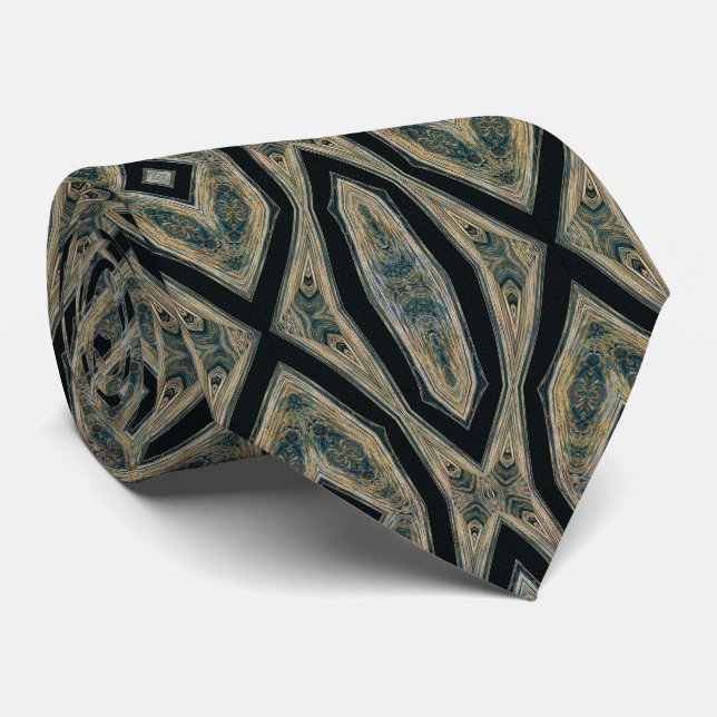 Tracked Masterpiece – Obsidian Symmetry Tie (Rolled)