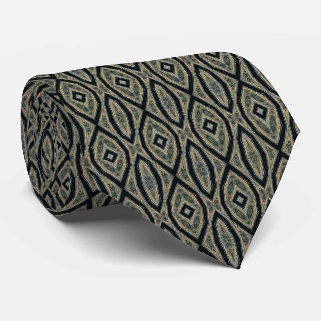 Tracked Masterpiece – Obsidian Weave Tie (Rolled)