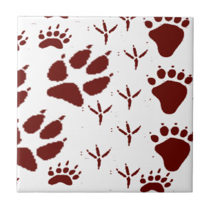 Tracker Animal Footprints Tile