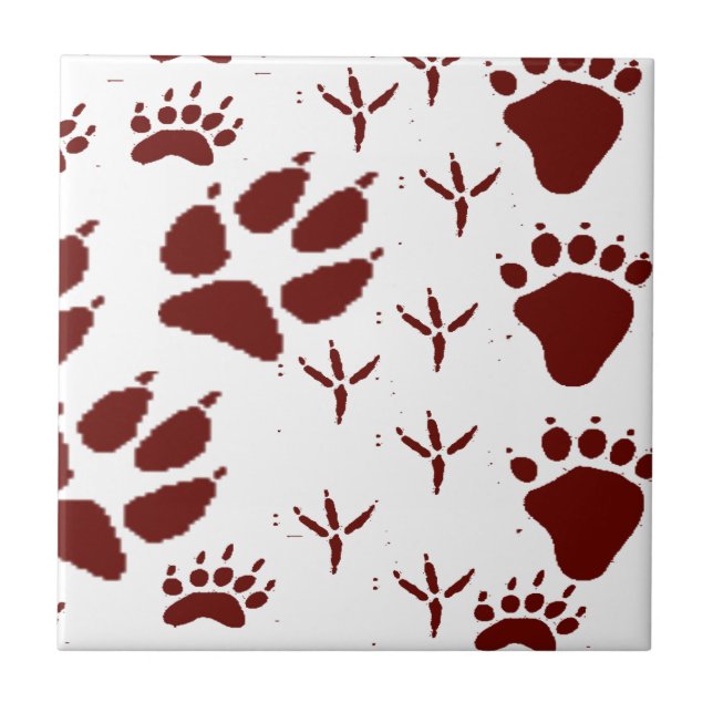 Tracker Animal Footprints Tile (Front)