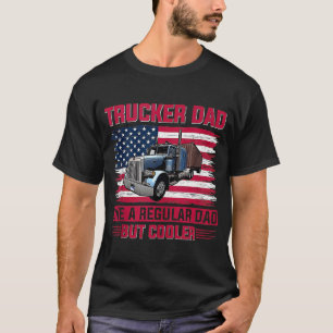 Tracker Dad US American Flag Distress Theme Trucke T-Shirt